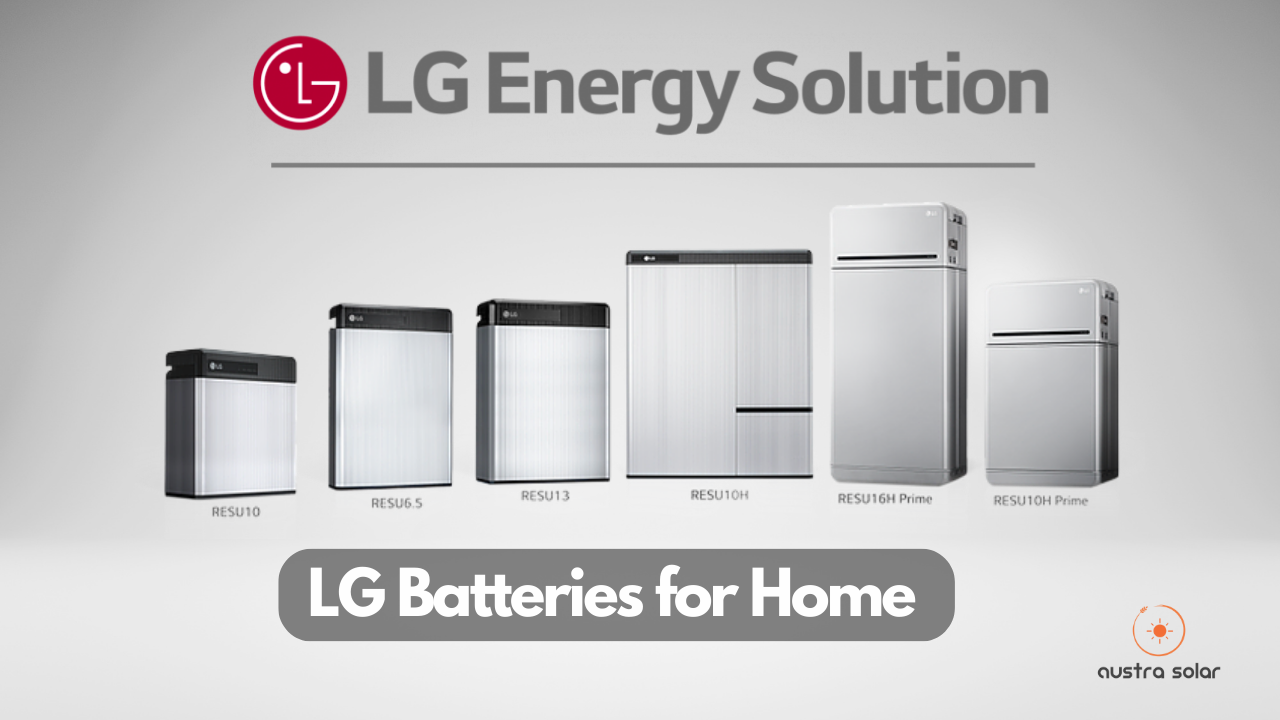 LG Energy Solution home battery storage systems shown in several sizes